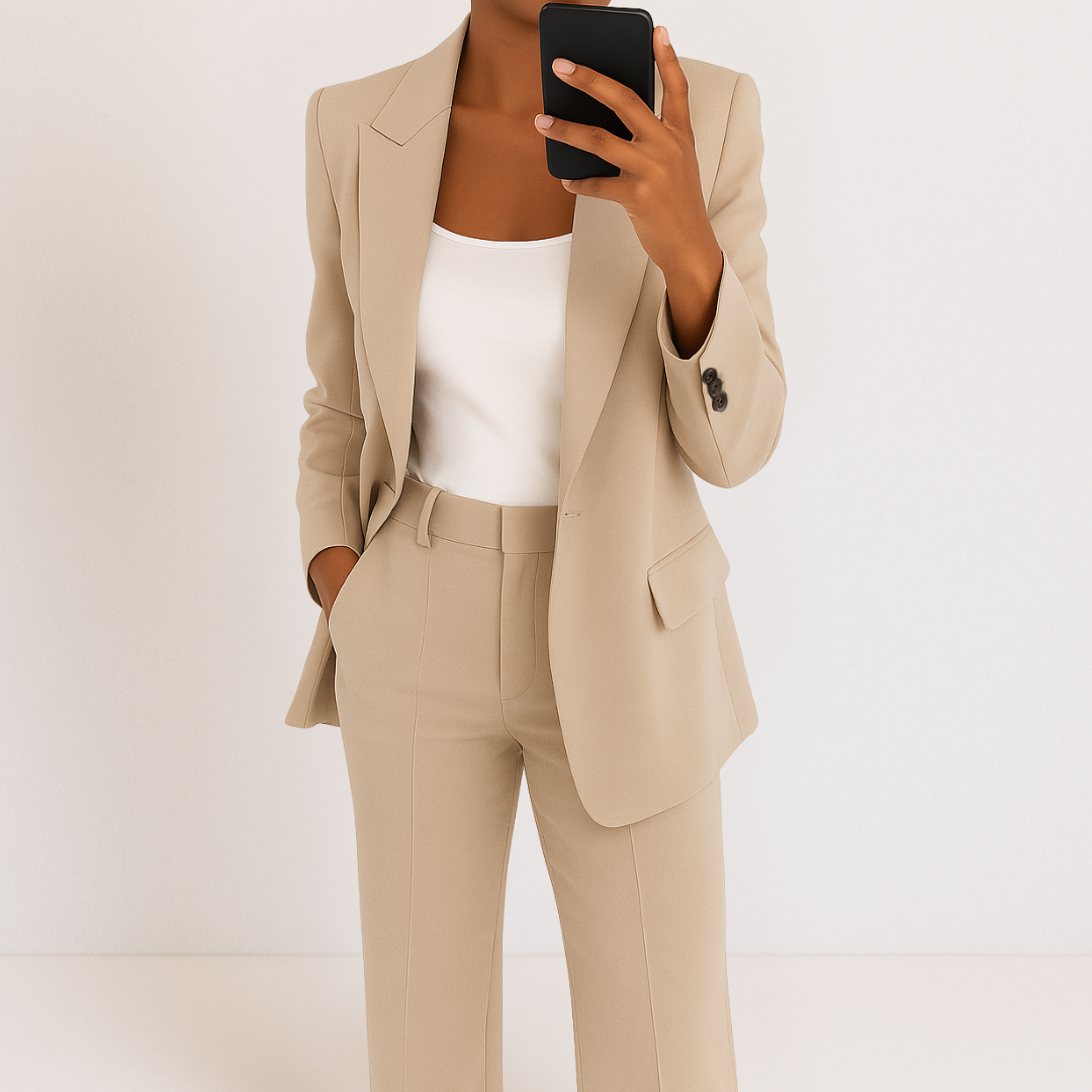 Melynda™ Stylish Two-Part Suit Set | Coordinated Top and Trousers
