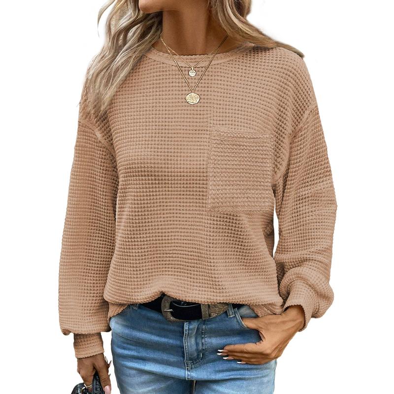 LIORA™ | Cozy Oversized Long Sleeve Crewneck Blouse
