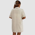 Frances™ Elegant Summer Two Piece Set | Short-Sleeve Button-Up Top and Drawstring Shorts