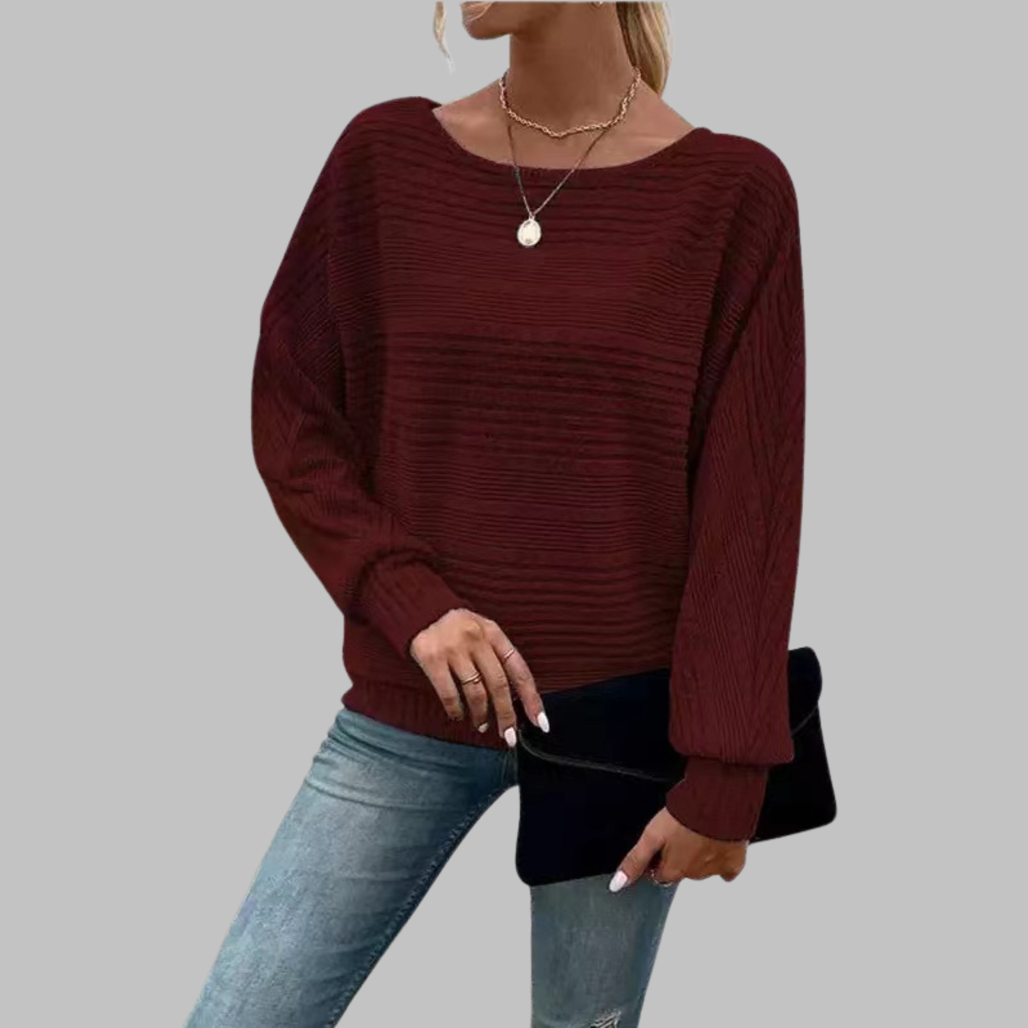 Perlita™ | Casual Round Neck Long-Sleeve Top