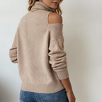 Clara | Off Shoulder Turtleneck Sweater