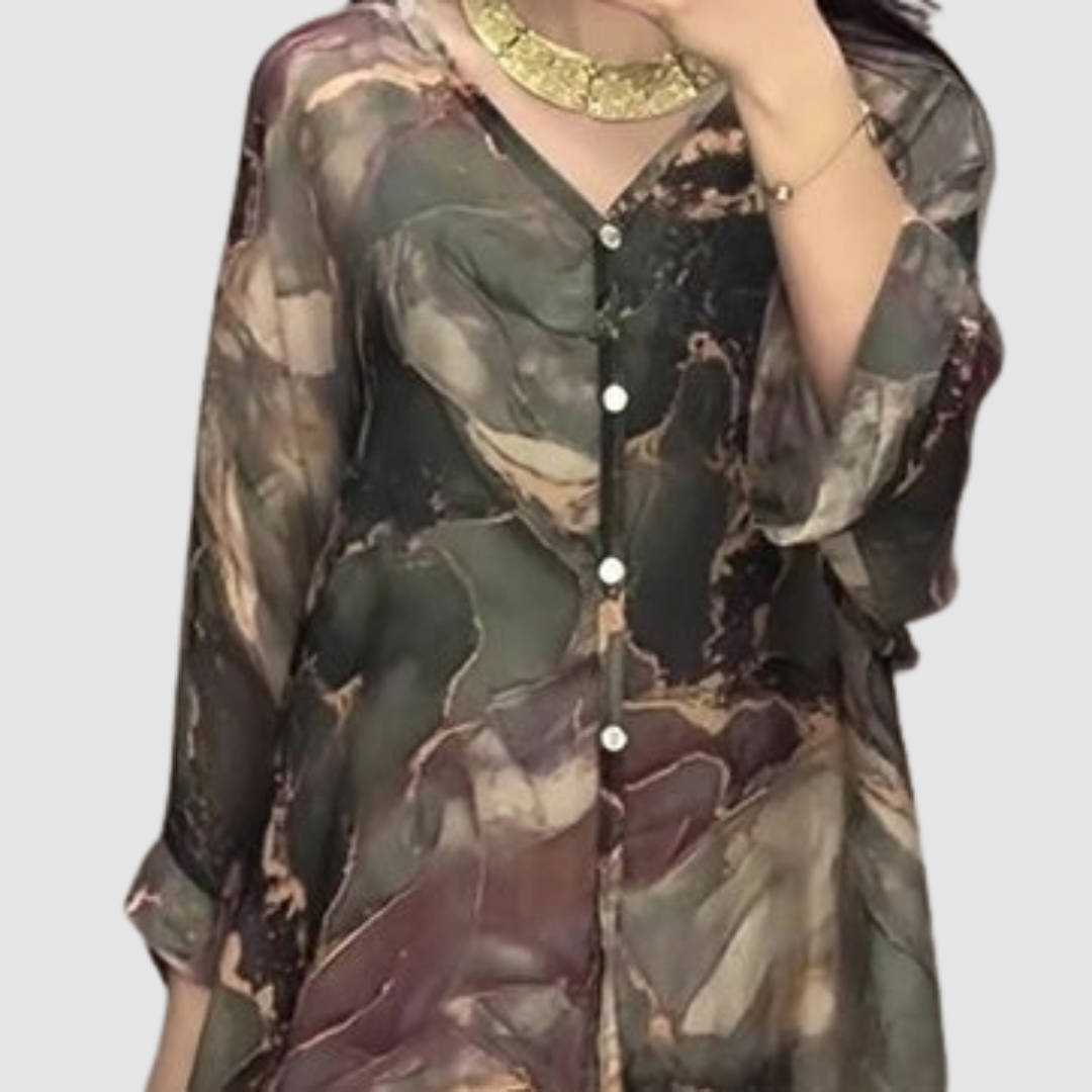 Aurora™ Elegant Printed Two-Piece Set | Floral Comfort Co-Ord