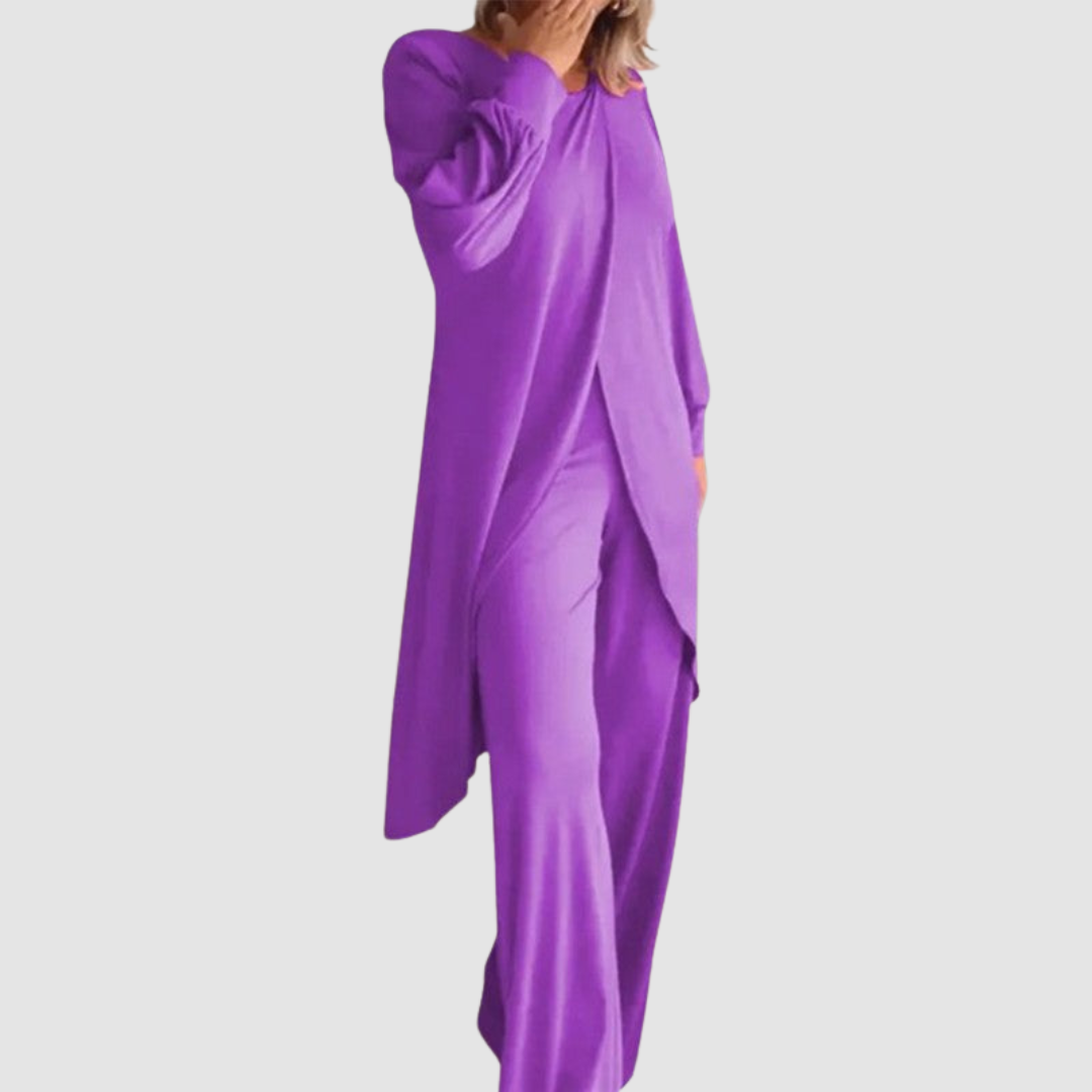 Laine™ Elegant 2-Piece Set | Longline Top and Comfortable Trousers
