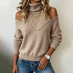 Clara | Off Shoulder Turtleneck Sweater