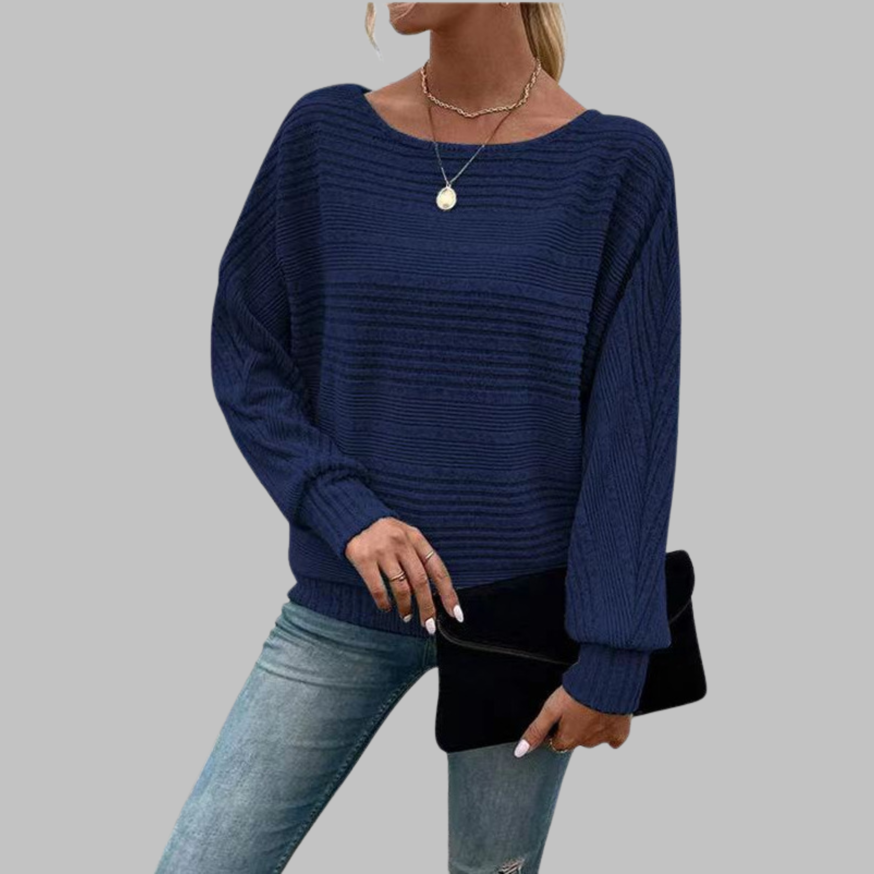 Perlita™ | Casual Round Neck Long-Sleeve Top
