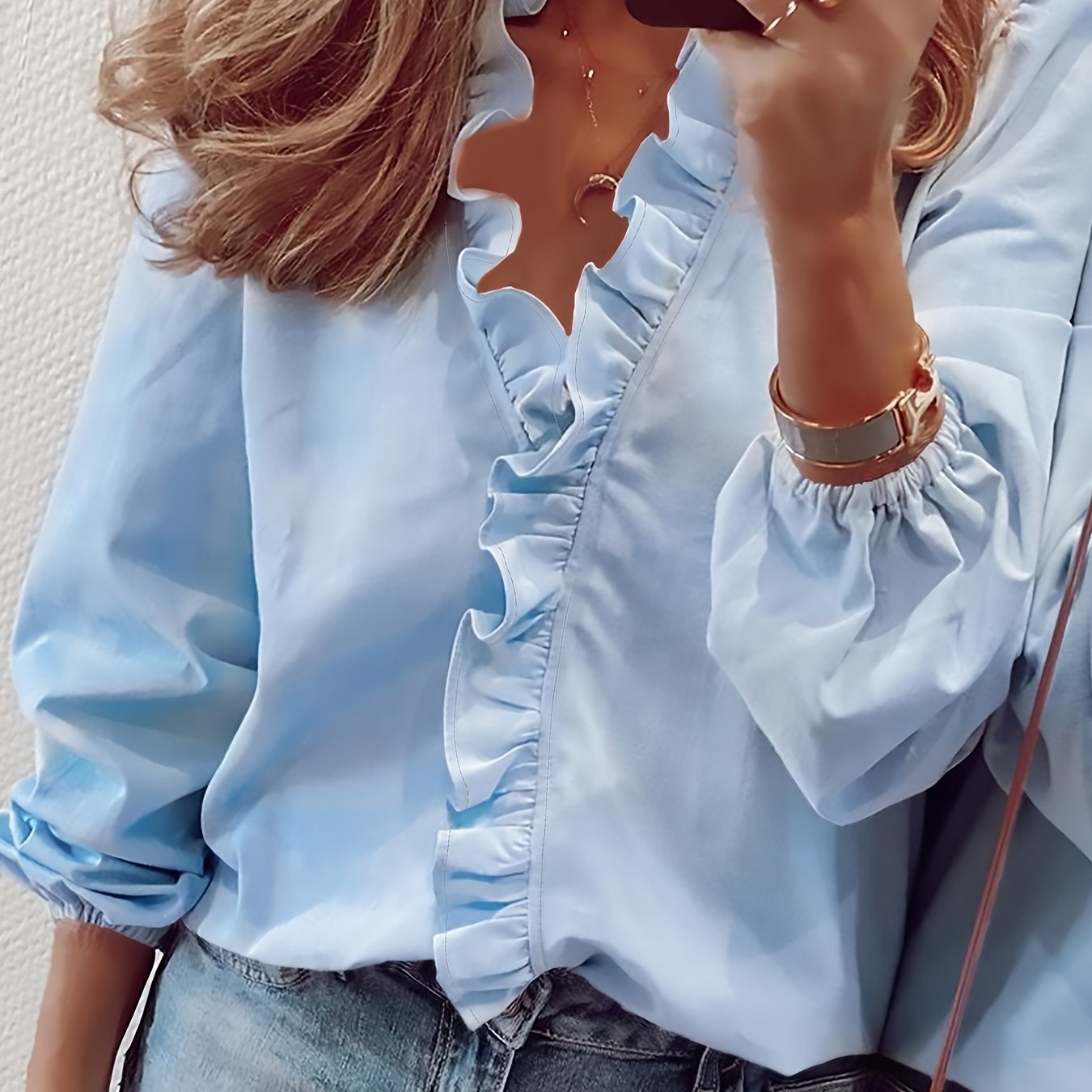 Maisy™ | Women Ruffled V-Neck Blouse