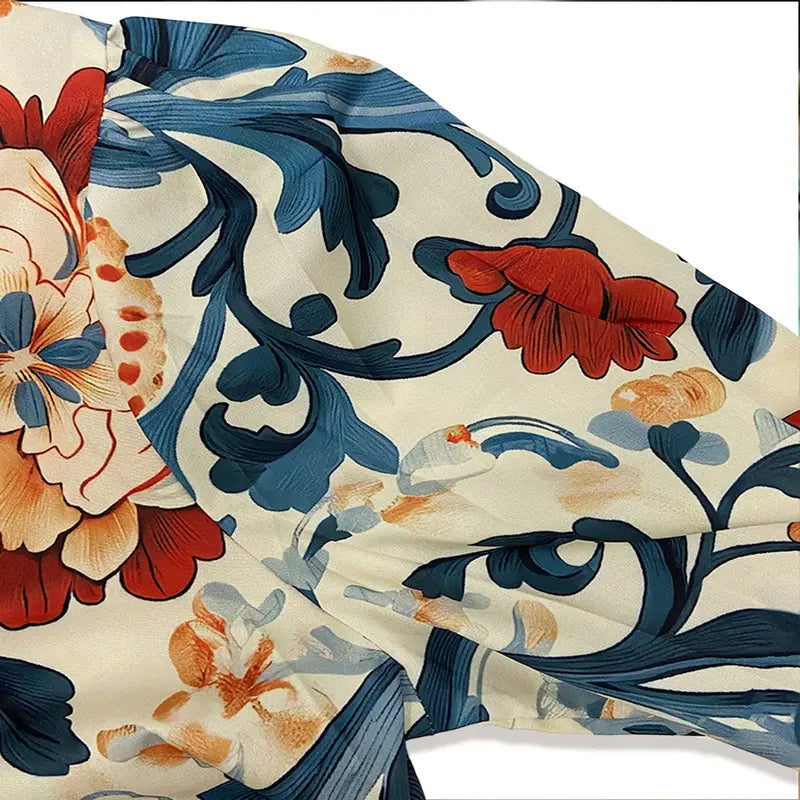 Serenity™| Women Classy Vintage Floral Printed Blouse