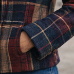 NATALIE | Plaid Mid-Season Coat with Stand Collar