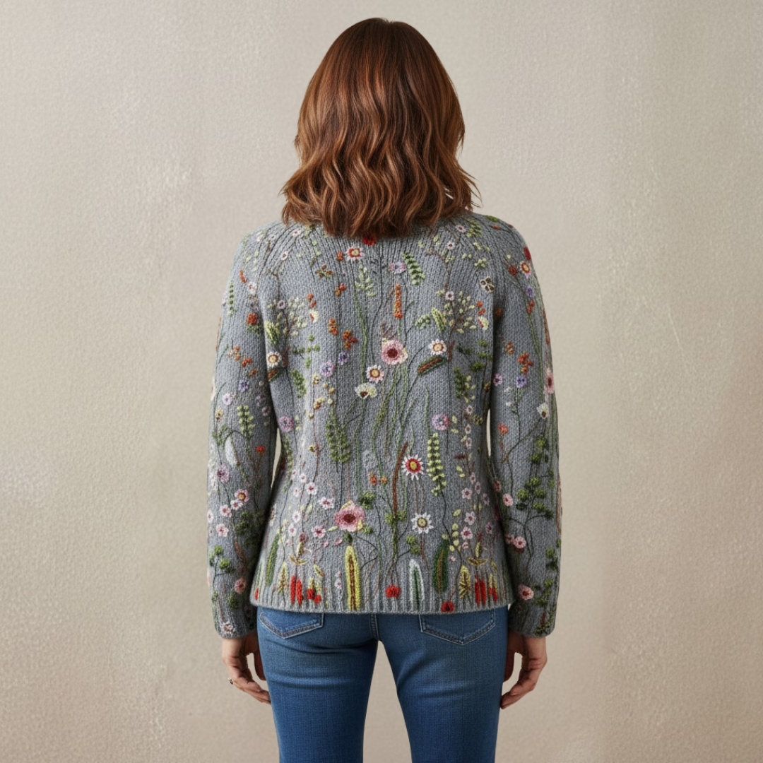Maurine | Vintage floral print turtleneck sweater