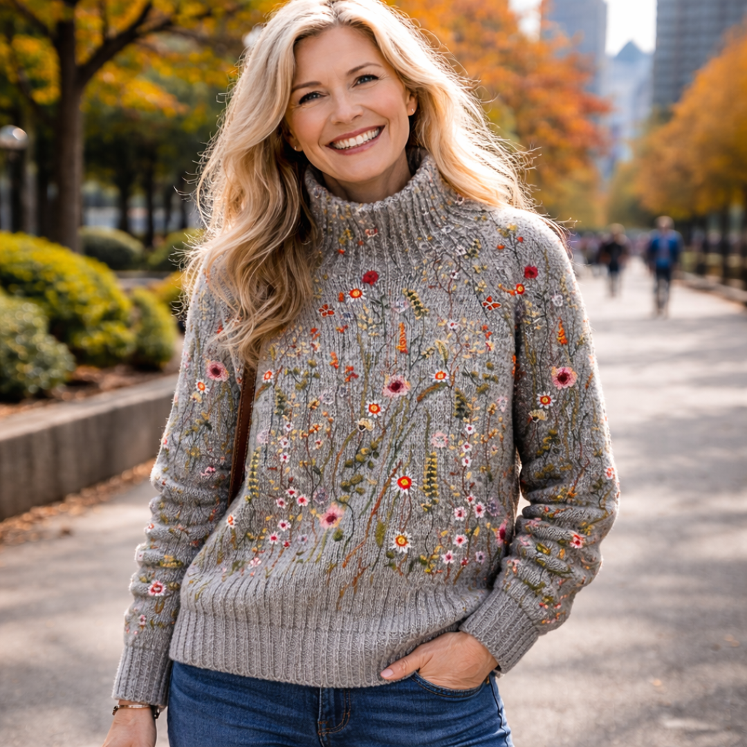 Abigail | Classic Vintage Floral Sweater