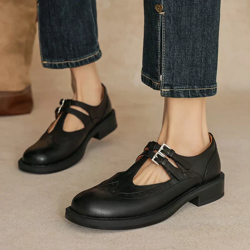 Leona | Classic Leather Mary Jane Shoes