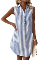 Frenzi - Striped Shirt Dress