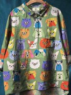 Addie Dog Art Shirt | Artistic Long Sleeve Shirt