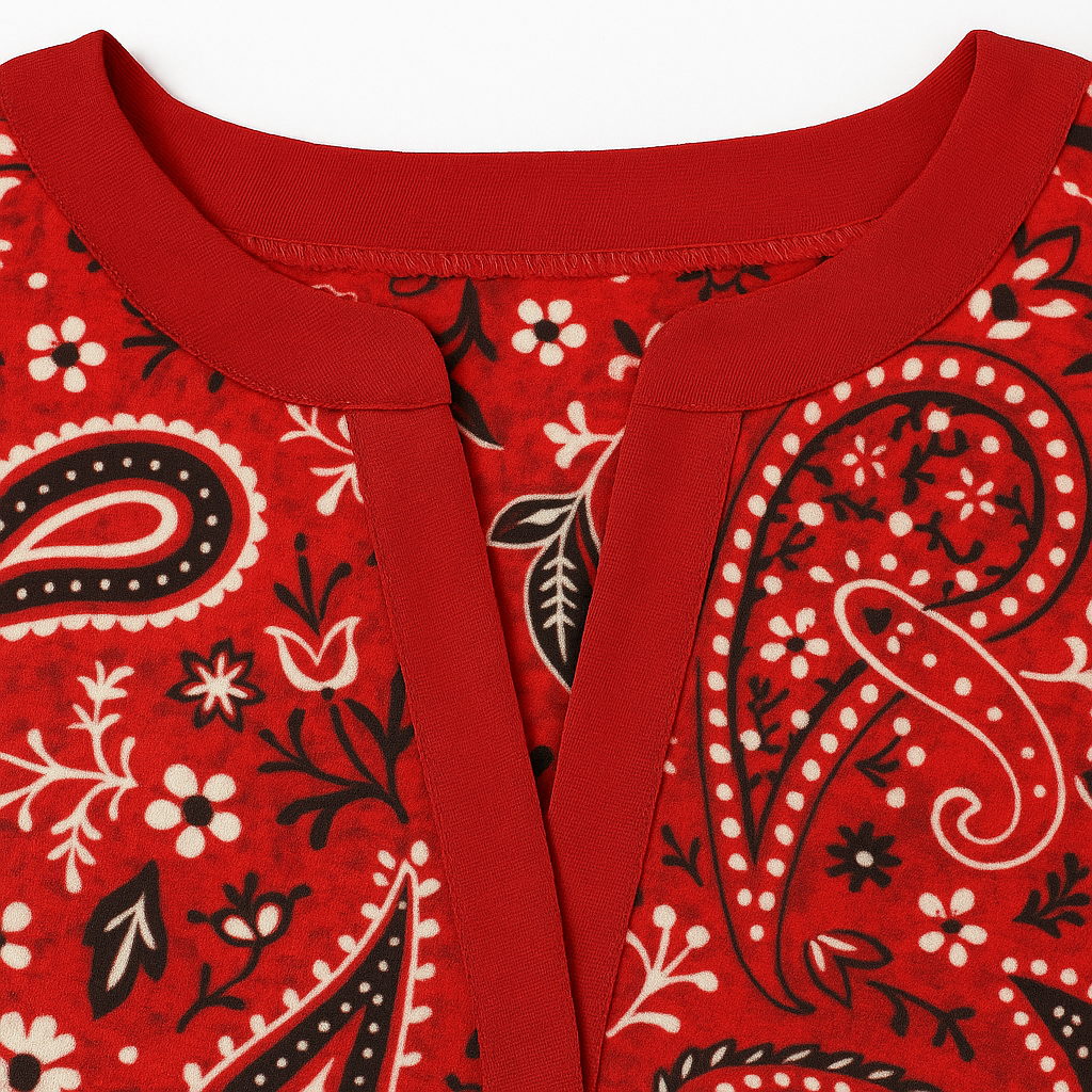 ADELAIDE™ | Vintage Mixed Motif Retro Blouse