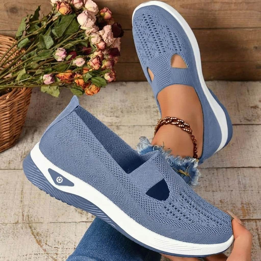 Haniya - Breathable Knit Slip-On Sneakers