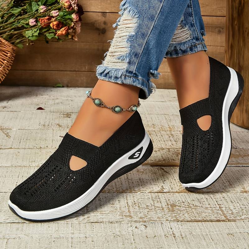 Haniya - Breathable Knit Slip-On Sneakers