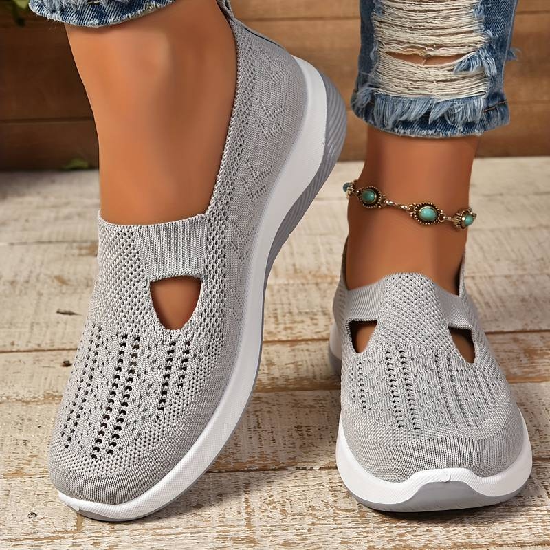 Haniya - Breathable Knit Slip-On Sneakers