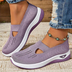 Haniya - Breathable Knit Slip-On Sneakers