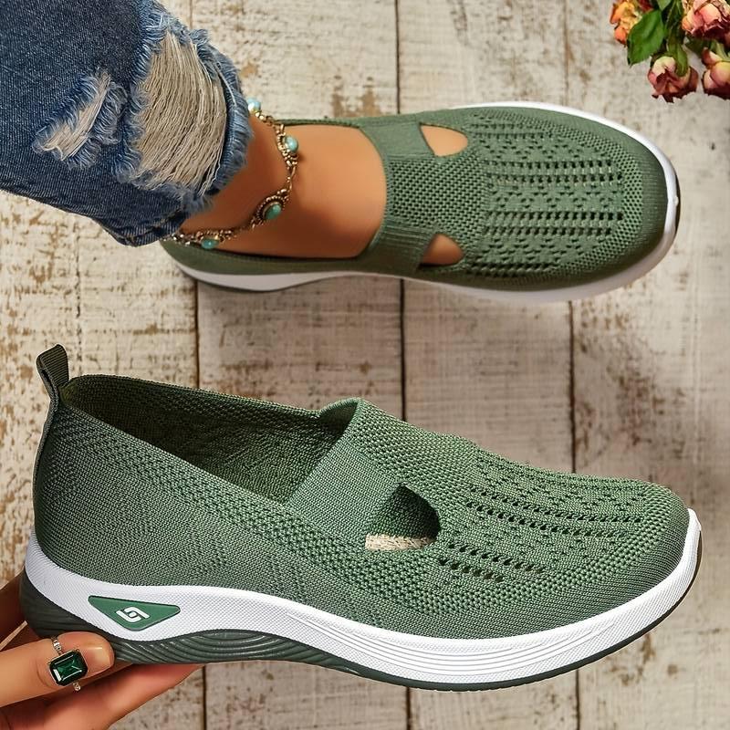 Haniya - Breathable Knit Slip-On Sneakers