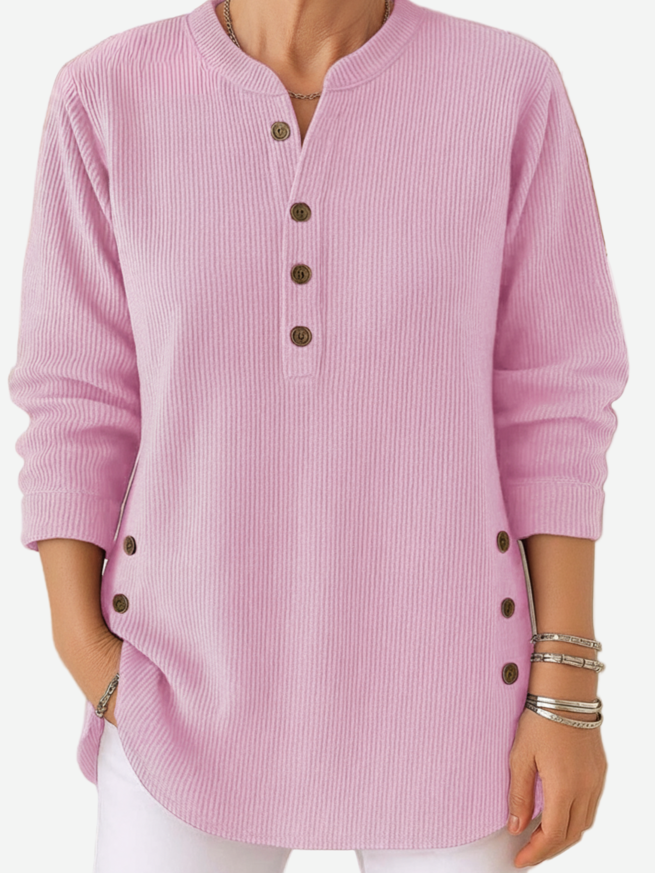 Harperly – Long Sleeve Solid Knit Sweater
