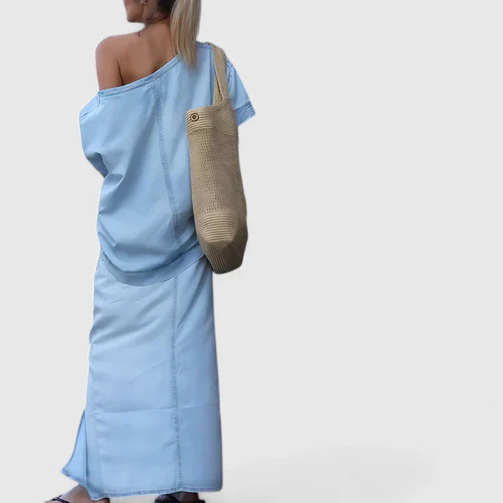 Averlynn | Women Elegant Maxi Skirt Set