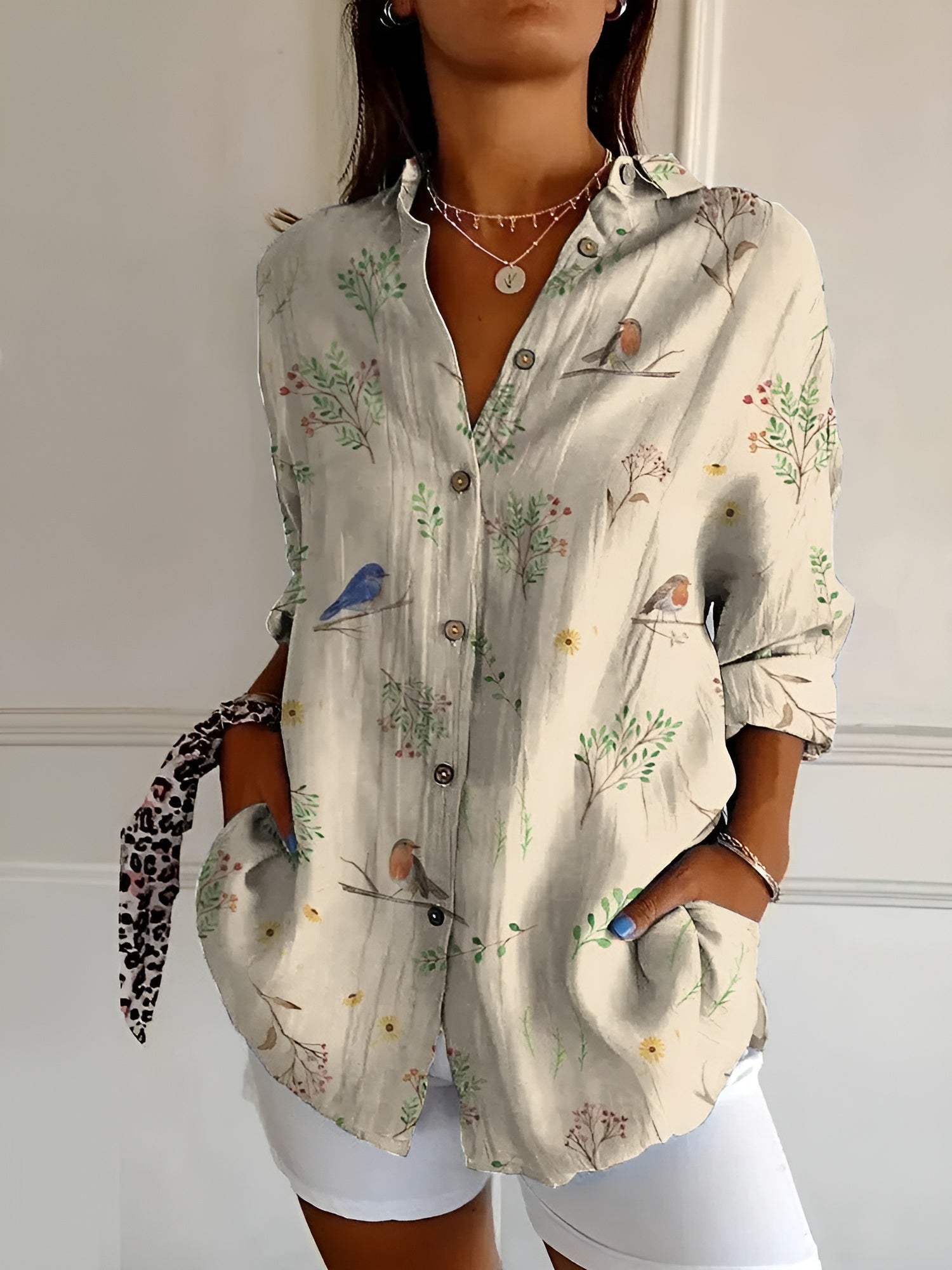 Melodie™ | Women Elegant Floral Button Shirt