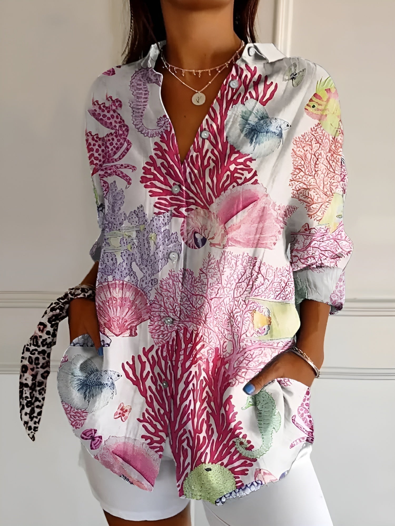 Melodie™ | Women Elegant Floral Button Shirt
