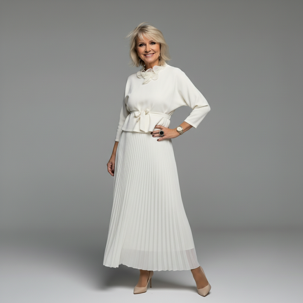 Emmie™ Elegant Two-Piece Set | Effortless Knit Layered Dress Set